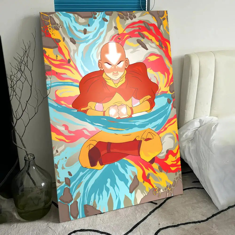 A-A-Avatar The Last Airbender Poster HD Anime Hot Theme Singer/OST/Movie-Waterproof Self-Stick Home Decor