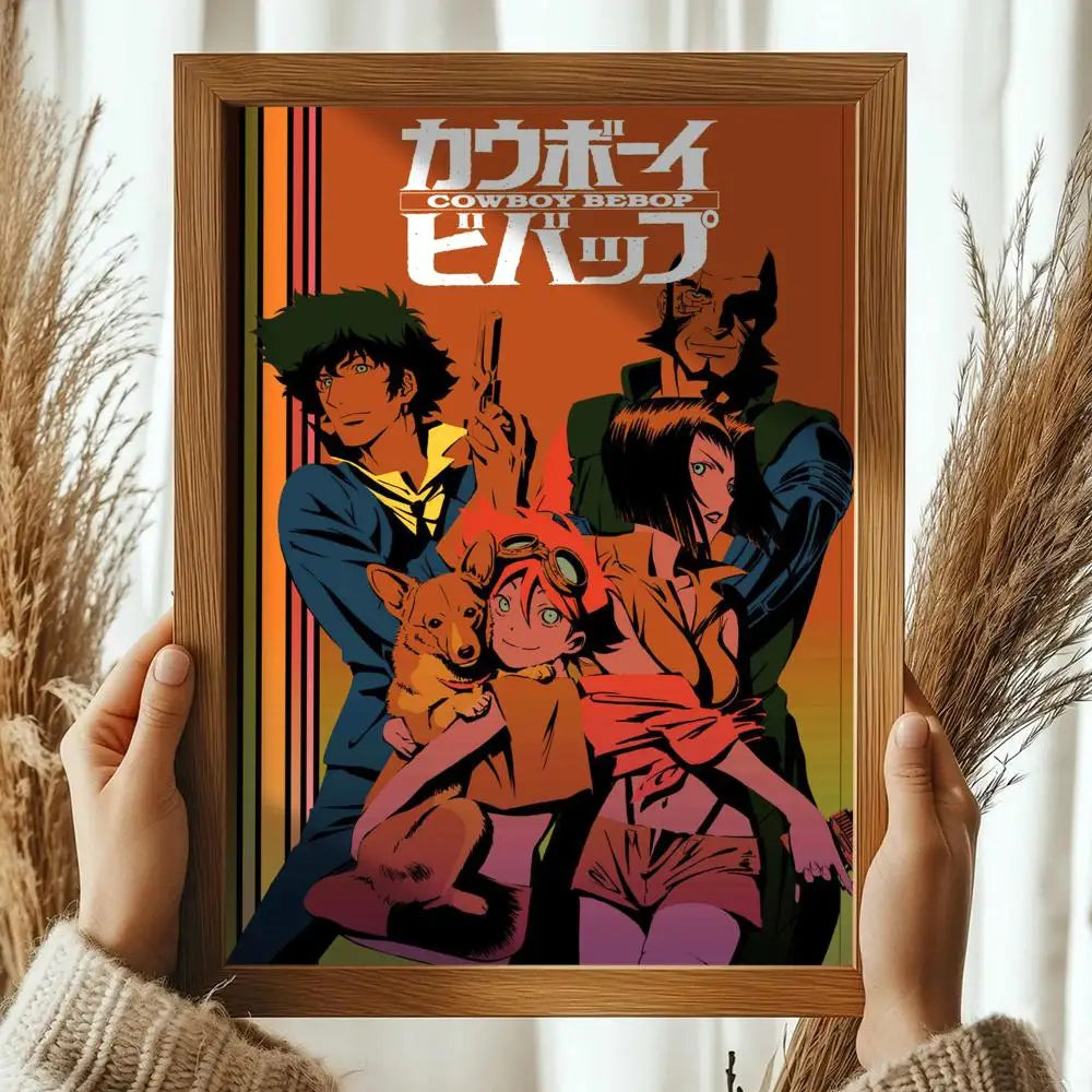 Classic Anime C_Cowboy B_Bebop Poster Decorative Wall Art Stickers Mural Photo Print for Home Living Room Hallway Decor
