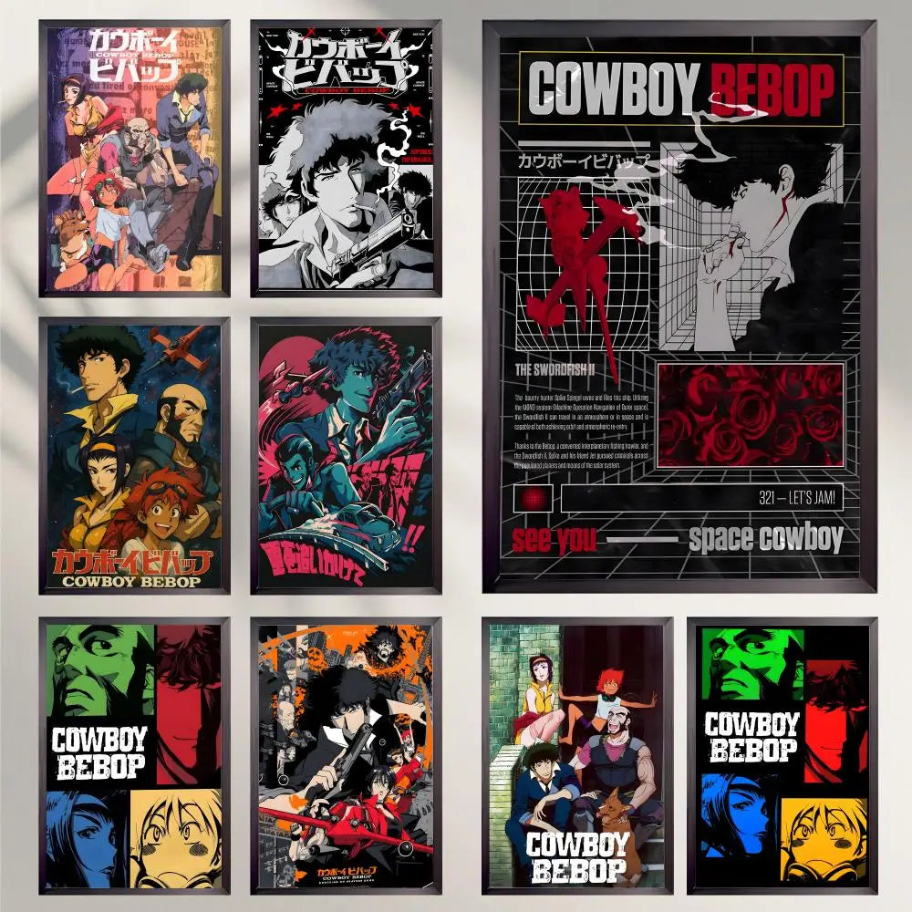 Anime C-Cowboy BebopS Poster HD Versatile Waterproof Wall Decor Self Adhesive Perfect for Any Room & Ideal Gift
