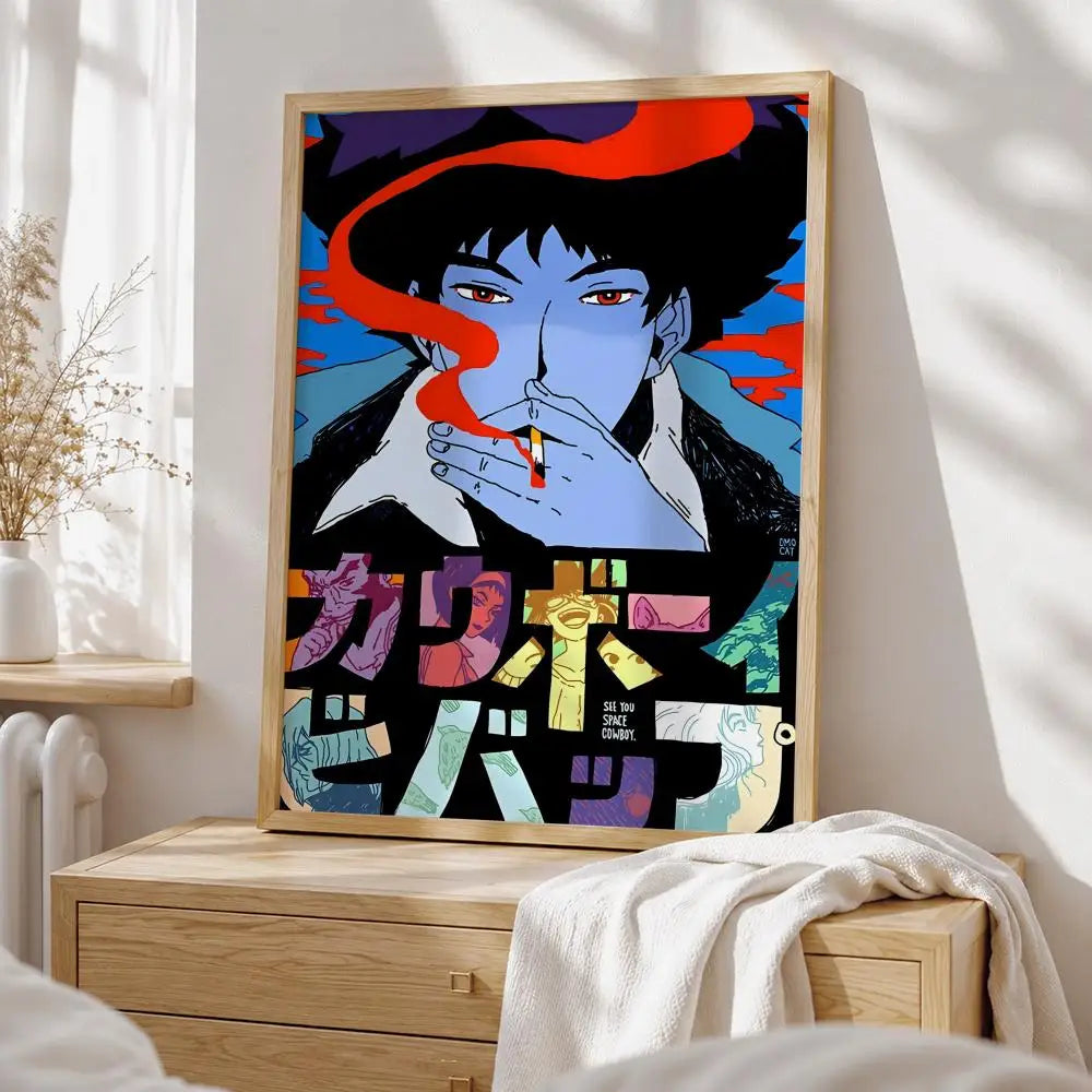 Anime Cowboy Bebop Poster HD art sticky wall waterproof home living room bedroom bar aesthetic decoration
