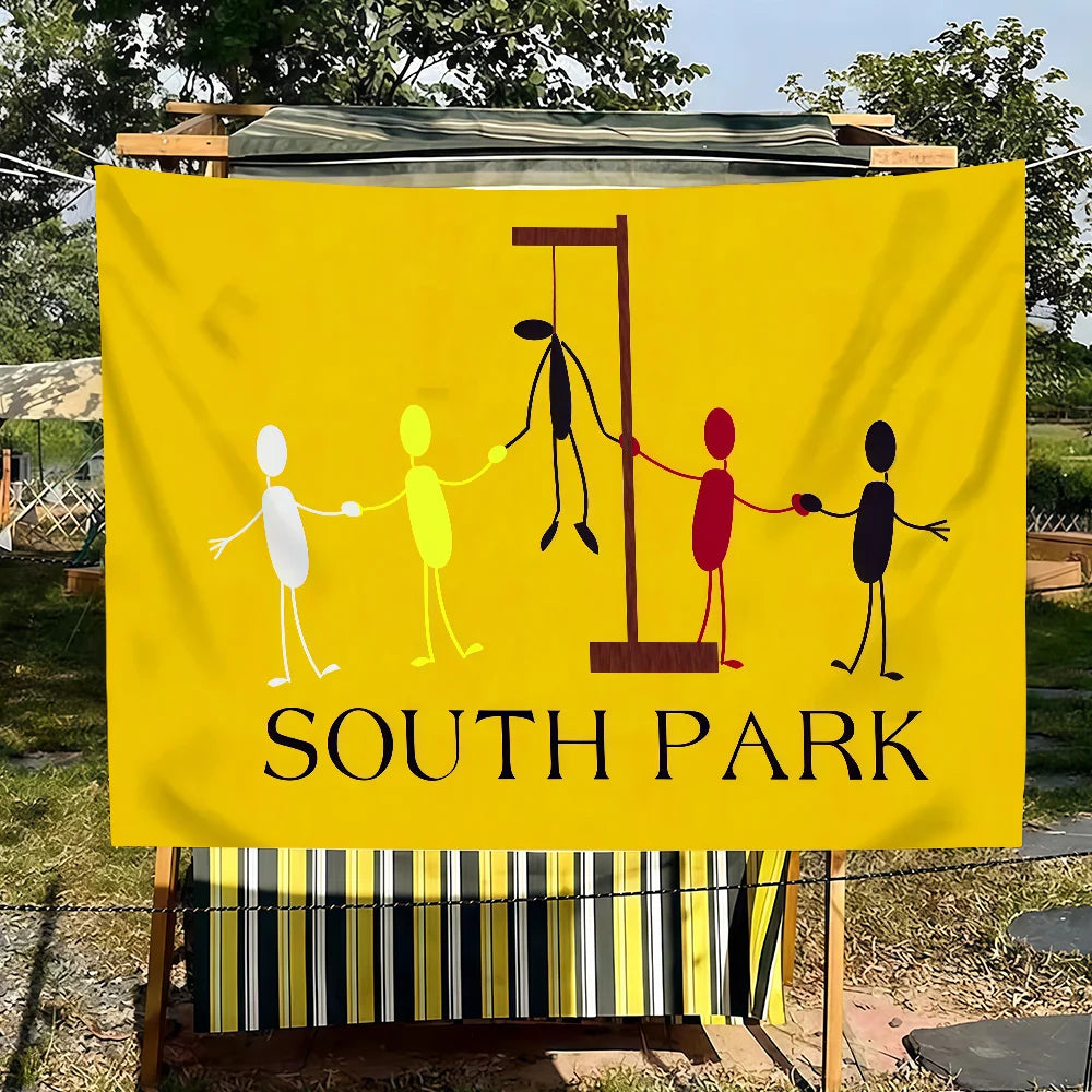 S-SOUTH Cartoon PARK flag For Decoration Outdoor Picnic  Hanging Home Camping Party Banner