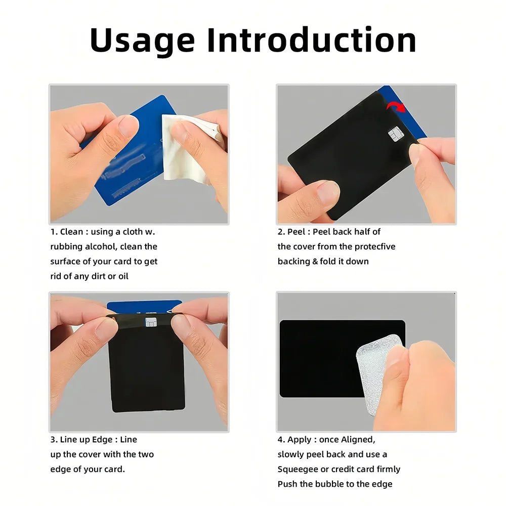 Anime C-CowboyES Cartoon B-BebopES Credit Skin Cover Card Stickers 4PCS Film Bus Pass Front Decoration Bank Debit Waterproof