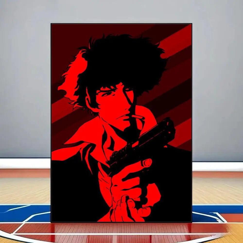 C-Cowboy B-Bebop Anime Poster HD PVC Self Adhesive Wall Art - Waterproof Reusable For Home Office Cafe