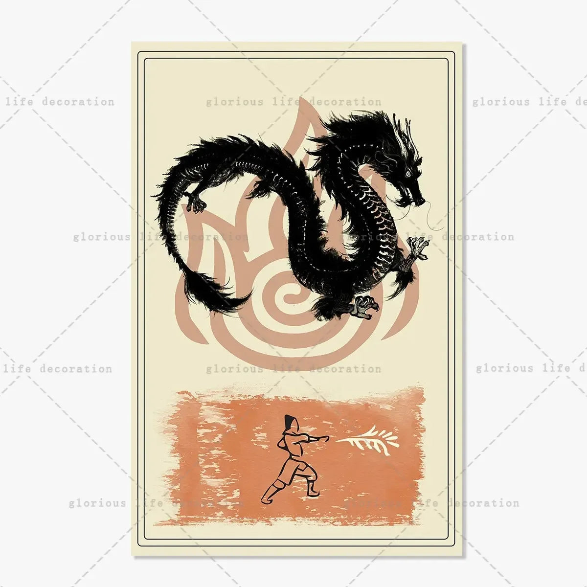 Avatar The Last Airbender Poster Retro Cartoon Anime Canvas Painting Wall Picture Art Wanted Prints Living Room Home Decor