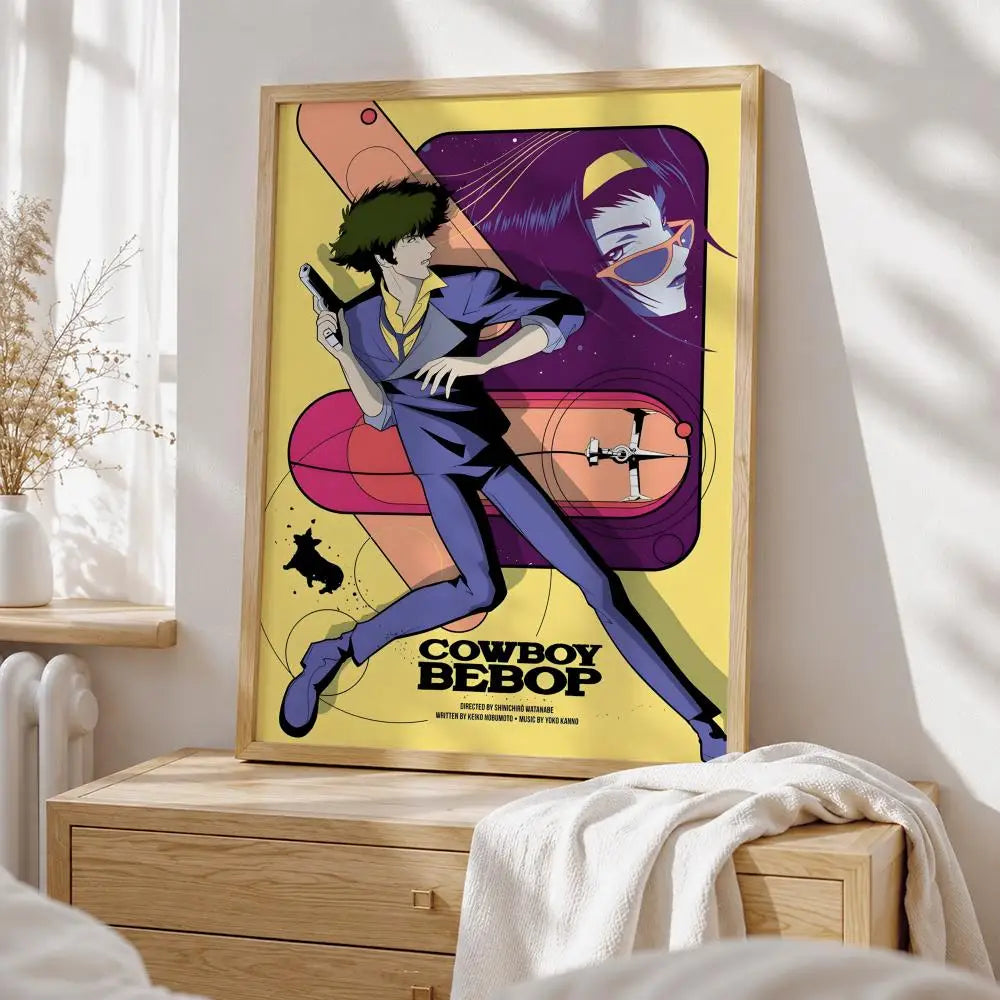 Anime Cowboy Bebop Poster HD art sticky wall waterproof home living room bedroom bar aesthetic decoration