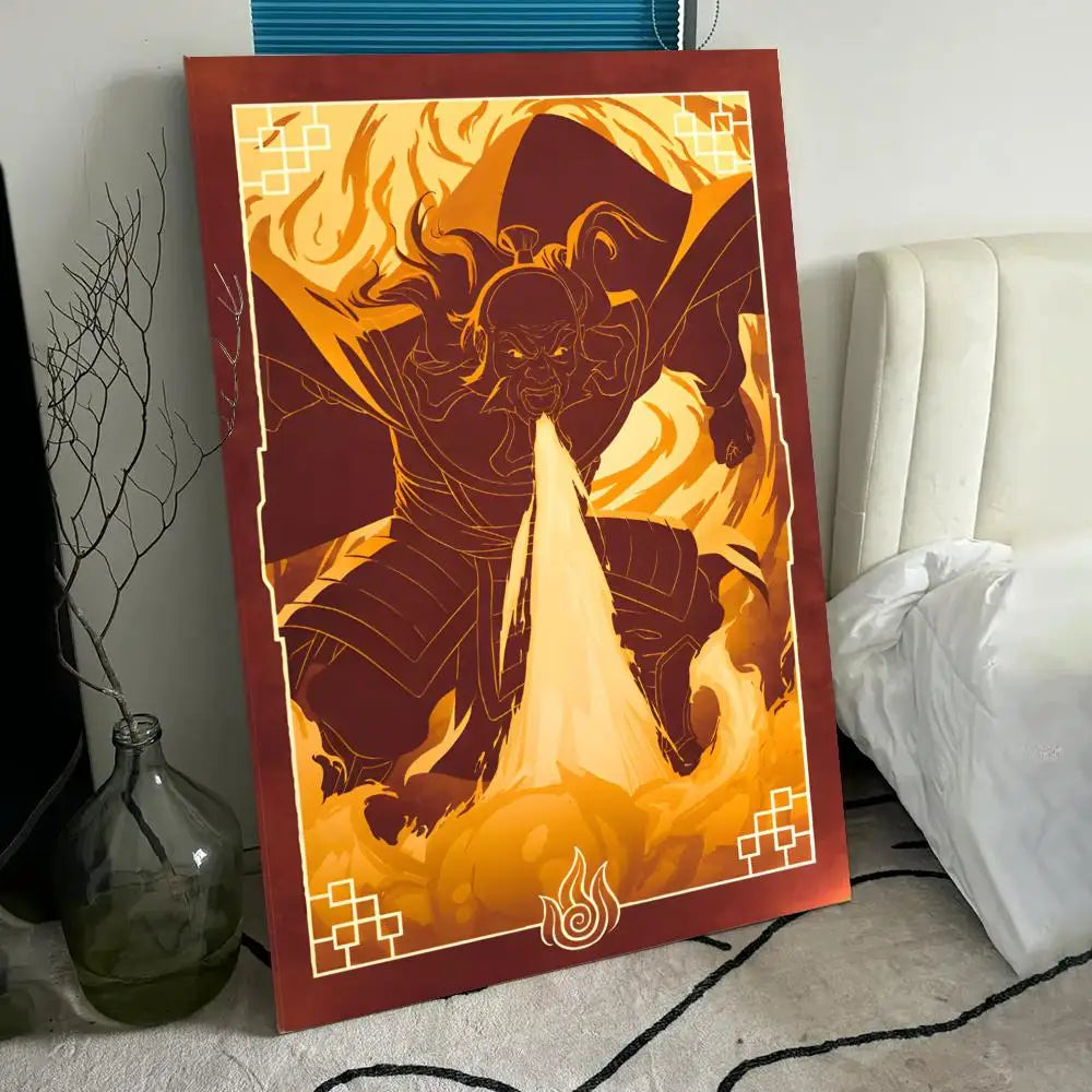 A-A-Avatar The Last Airbender Poster HD Anime Hot Theme Singer/OST/Movie-Waterproof Self-Stick Home Decor