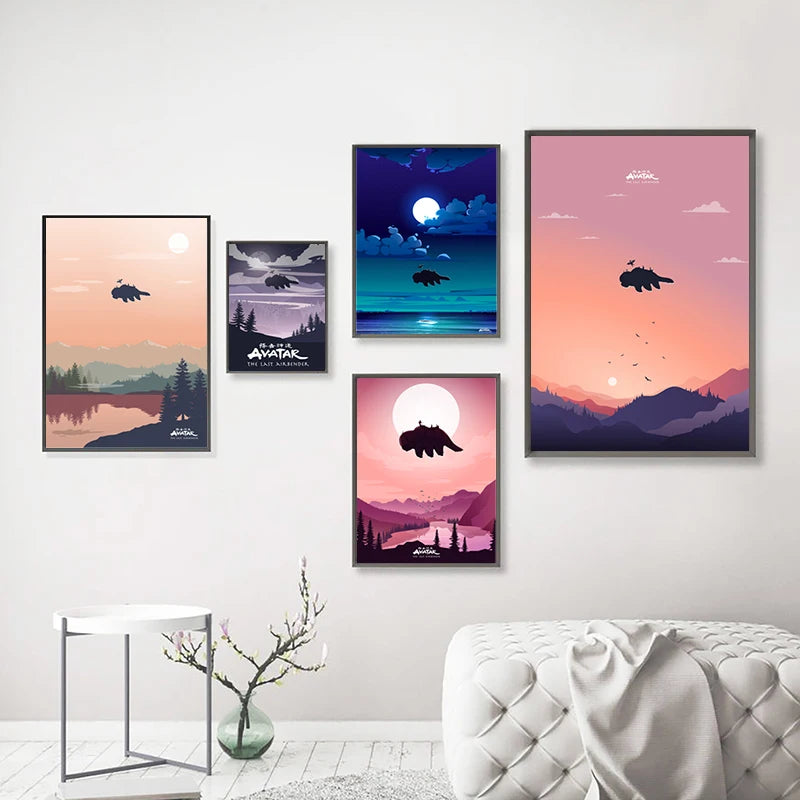 Avatar The Last Airbender Poster Avatar Wall Art Canvas Painting Minimalist Art Poster Wall Picture Living Room Bedroom Decor