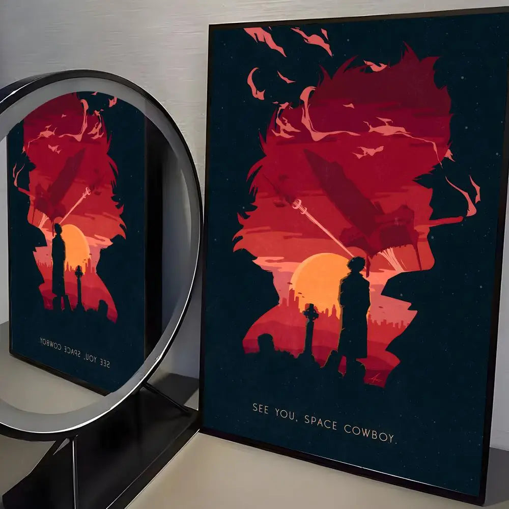 Jazz Classic Cowboy Bebop Poster HD art sticky wall waterproof home living room bedroom bar aesthetic decoration