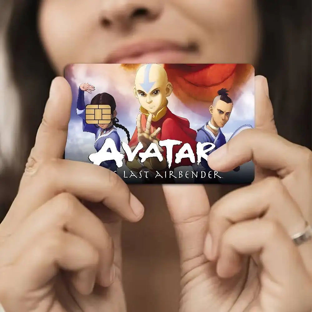 Avatar The Last Airbender Anmie Sticker Film Skin Cover for Credit Card Debit Bank Card Front