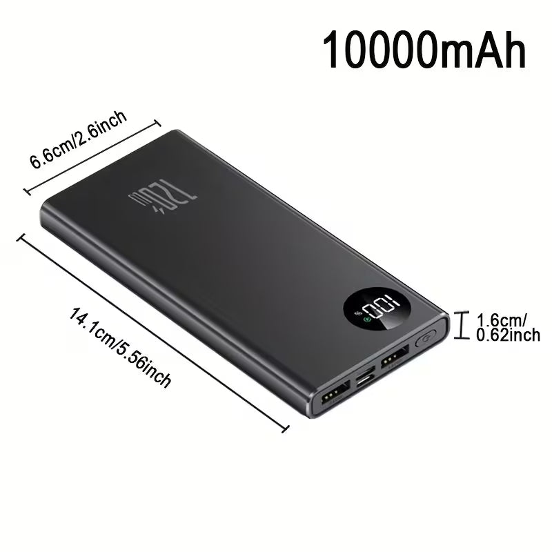 18,000mah 20W USB-C, 120W USB-A x2 Intelligent Power Bank Portable Battery